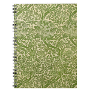 William Morris Roos en Distel Bloem Groen Notitieboek