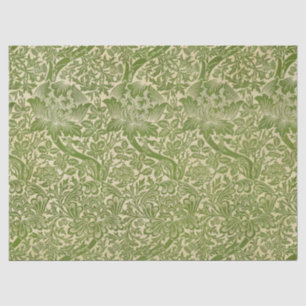 William Morris Roos en Distel Bloem Groen Tissuepapier