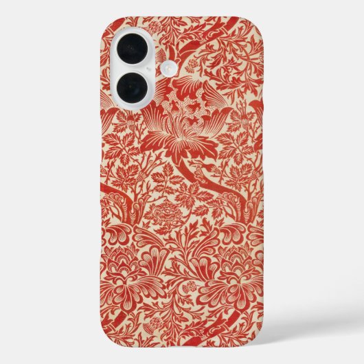 William Morris Roos en Distel Bloem Rood Case-Mate iPhone Case (Achterkant)