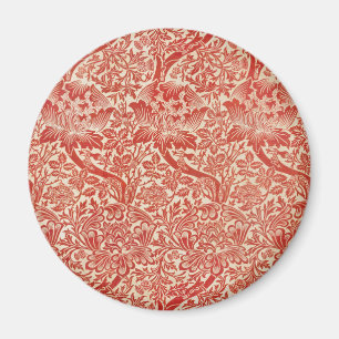 William Morris Roos en Distel Bloem Rood Magneet