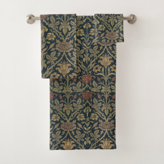 William Morris Roos en Lily Bad Handdoek (Insitu)