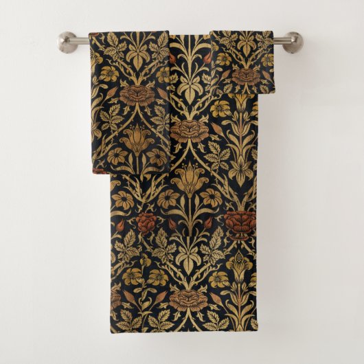 William Morris Roos en Lily Bad Handdoek (Insitu)