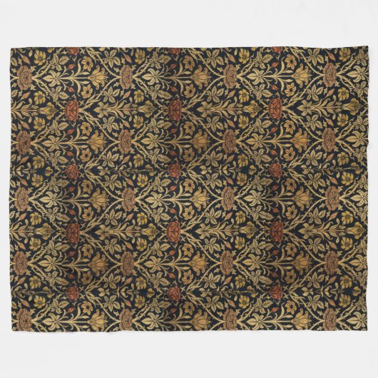  William Morris Roos en Lily Fleece Deken (Voorkant (Horizontaal))