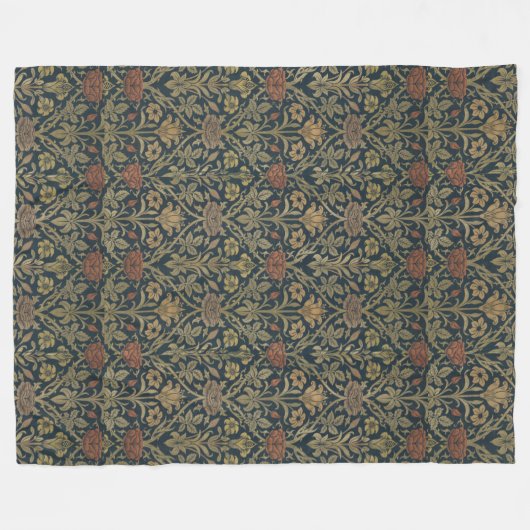  William Morris Roos en Lily Fleece Deken (Voorkant (Horizontaal))