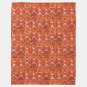  William Morris Roos en Lily Fleece Deken (Voorkant)