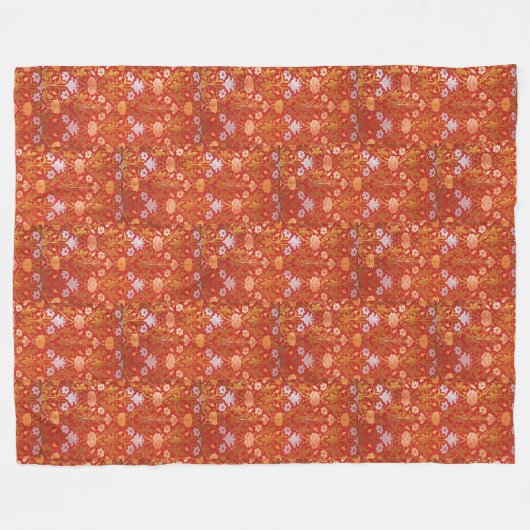  William Morris Roos en Lily Fleece Deken (Voorkant (Horizontaal))