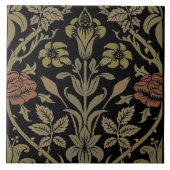 William Morris  Roos en Lily Pattern Tegeltje (Voorkant)
