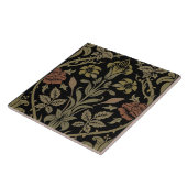 William Morris  Roos en Lily Pattern Tegeltje (Zijkant)