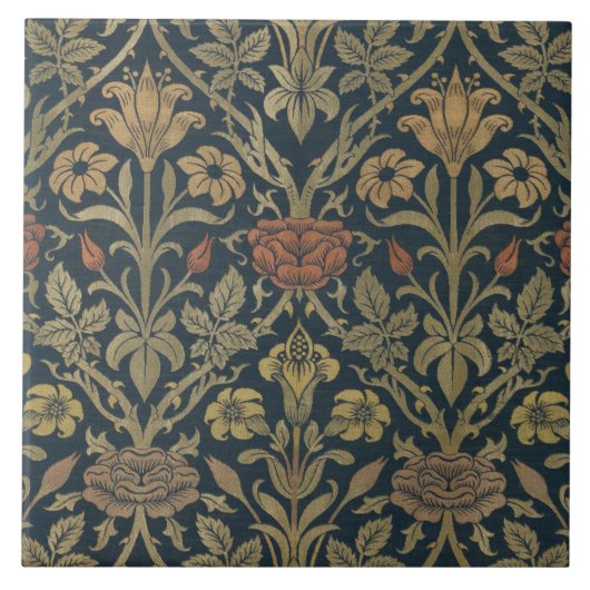  William Morris Roos en Lily Tegeltje (Voorkant)