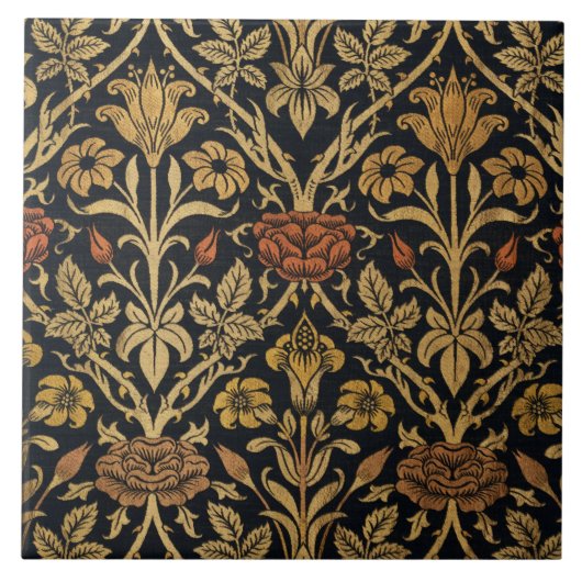  William Morris Roos en Lily Tegeltje (Voorkant)