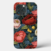 William Morris Roos, en pioen Case-Mate iPhone Case (Achterkant)