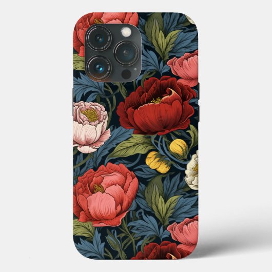 William Morris Roos, en pioen Case-Mate iPhone Case (Achterkant)