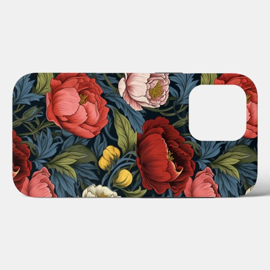 William Morris Roos, en pioen Case-Mate iPhone Case (Achterkant (horizontaal))