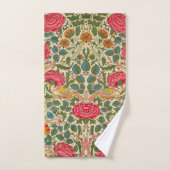 William Morris Roos Floral Chintz Pink Bad Handdoek (Handdoek)