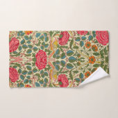 William Morris Roos Floral Chintz Pink Bad Handdoek (Handdoek)