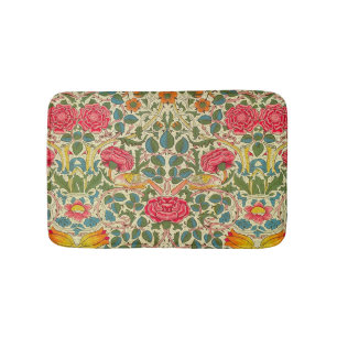 William Morris Roos Floral Chintz Pink Badmat
