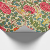 William Morris Roos Floral Chintz Pink Cadeaupapier (Hoek)