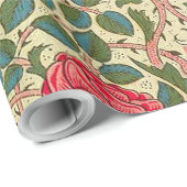 William Morris Roos Floral Chintz Pink Cadeaupapier (Rol Hoek)