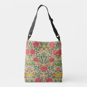 William Morris Roos Floral Chintz Pink Crossbody Tas (Achterkant)