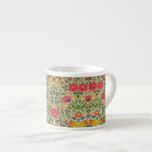 William Morris Roos Floral Chintz Pink Espresso Kop (Voorkant rechts)