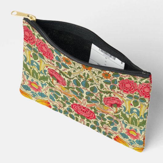 William Morris Roos Floral Chintz Pink Etui (Open)