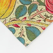 William Morris Roos Floral Chintz Pink Fleece Deken (Hoek)