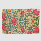 William Morris Roos Floral Chintz Pink Golfhanddoek (Horizontaal)