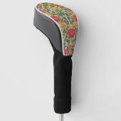 William Morris Roos Floral Chintz Pink Golfheadcover (Schuin)