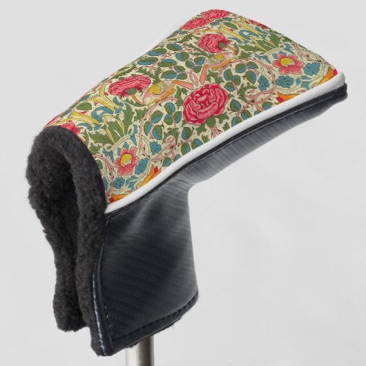 William Morris Roos Floral Chintz Pink Golfheadcover (3/4 voorkant)