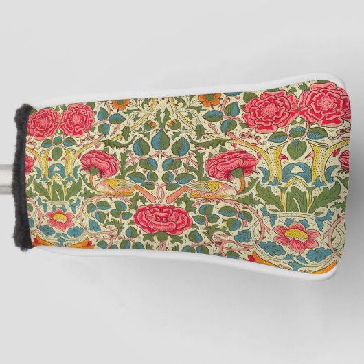 William Morris Roos Floral Chintz Pink Golfheadcover (Voorkant)
