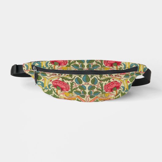 William Morris Roos Floral Chintz Pink Heuptasje (Voorkant)