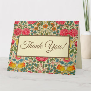 William Morris Roos Floral Chintz Pink Kaart