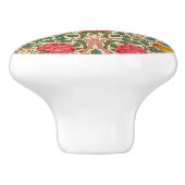 William Morris Roos Floral Chintz Pink Keramische Knop (Zijkant)
