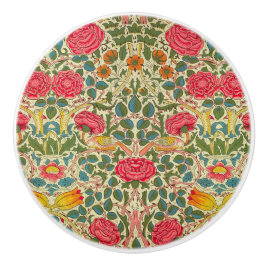 William Morris Roos Floral Chintz Pink Keramische Knop