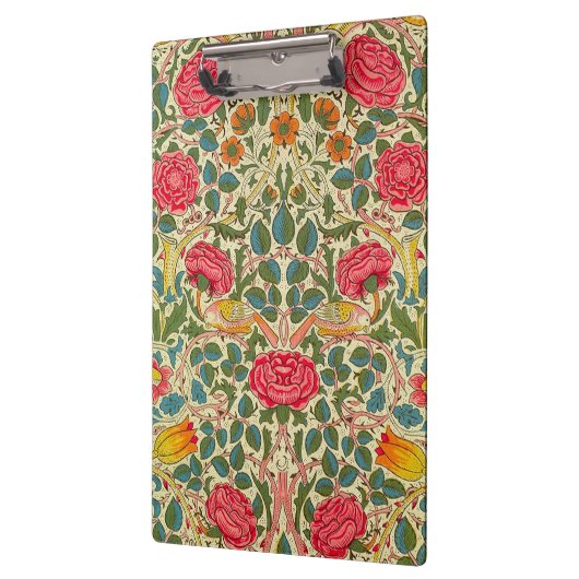William Morris Roos Floral Chintz Pink Klembord (Links)
