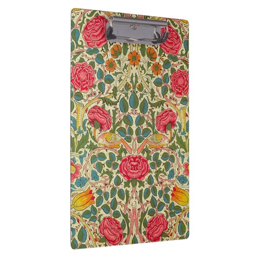 William Morris Roos Floral Chintz Pink Klembord (Rechts)