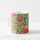 William Morris Roos Floral Chintz Pink Koffiemok (Voorkant links)