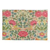 William Morris Roos Floral Chintz Pink Kussensloop (Achterkant)