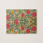 William Morris Roos Floral Chintz Pink Legpuzzel (Horizontaal)