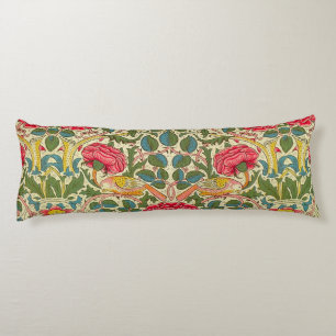 William Morris Roos Floral Chintz Pink Lichaamskussen