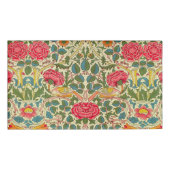 William Morris Roos Floral Chintz Pink Naambadge (Voorkant)
