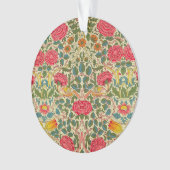 William Morris Roos Floral Chintz Pink Ornament (voorkant)
