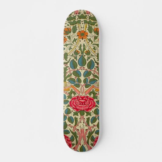 William Morris Roos Floral Chintz Pink Persoonlijk Skateboard (Voorkant)