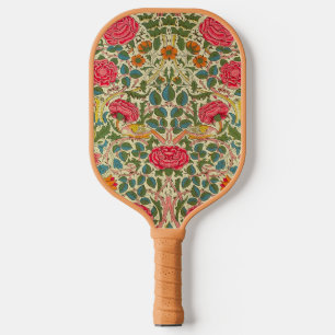 William Morris Roos Floral Chintz Pink Pickleball Paddle