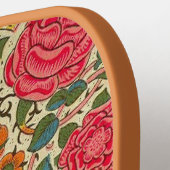 William Morris Roos Floral Chintz Pink Pickleball Paddle (Links Detail)