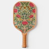 William Morris Roos Floral Chintz Pink Pickleball Paddle (Achterkant)