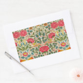 William Morris Roos Floral Chintz Pink Rechthoekige Sticker (Envelop)