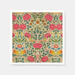 William Morris Roos Floral Chintz Pink Servet