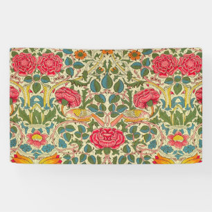William Morris Roos Floral Chintz Pink Spandoek