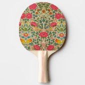 William Morris Roos Floral Chintz Pink Tafeltennisbatje (Achterkant)